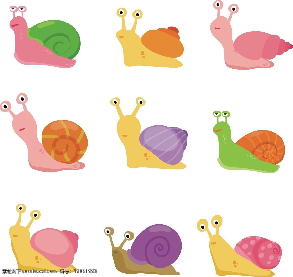 矢量卡通蜗牛 矢量图 蜗牛 卡通蜗牛 抽象蜗牛 抽象适量蜗牛 可爱蜗牛 背景 插图 卡通设计