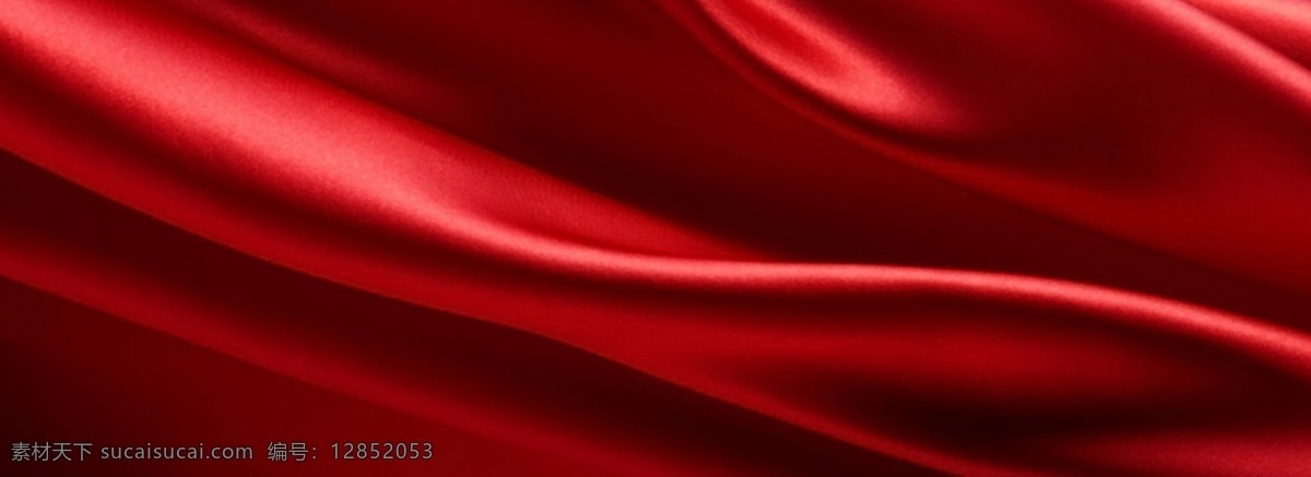 红色 丝绸 简单 简约 质感 banner 背景