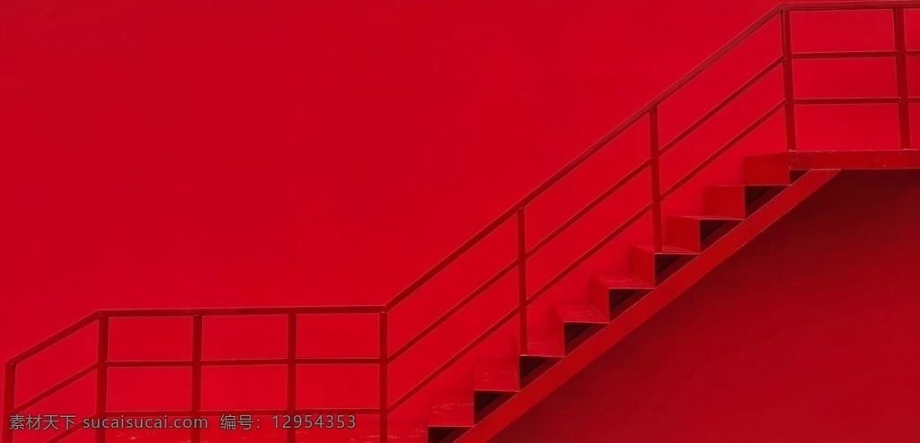 红色阶梯背景 红色 楼梯 阶梯 台阶 向上 栏杆 扶手 艺术 背景 插图 生活百科 生活素材