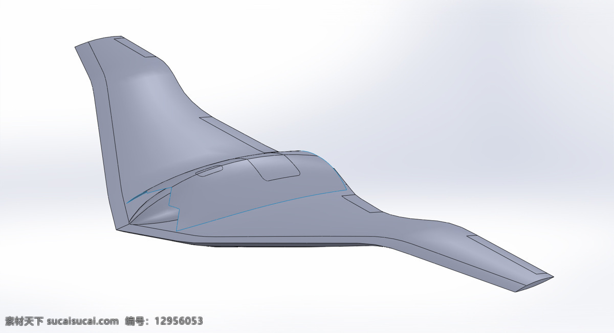 ucav 概念 船 无人作战飞机 3d模型素材 建筑模型