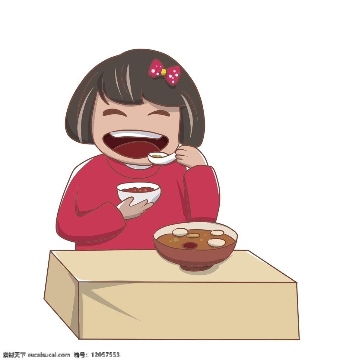 正在 喝 粥 小姑娘 商用 张嘴 小女孩 勺子 喝粥 美食
