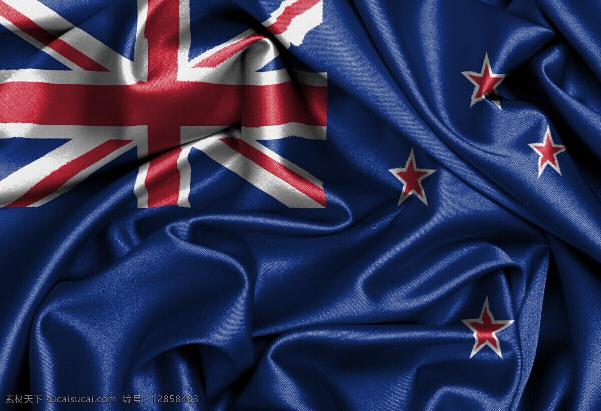澳大利亚 绸缎 国旗 国家 布折 特写 绸缎国旗 国家的象征 地图图片 生活百科