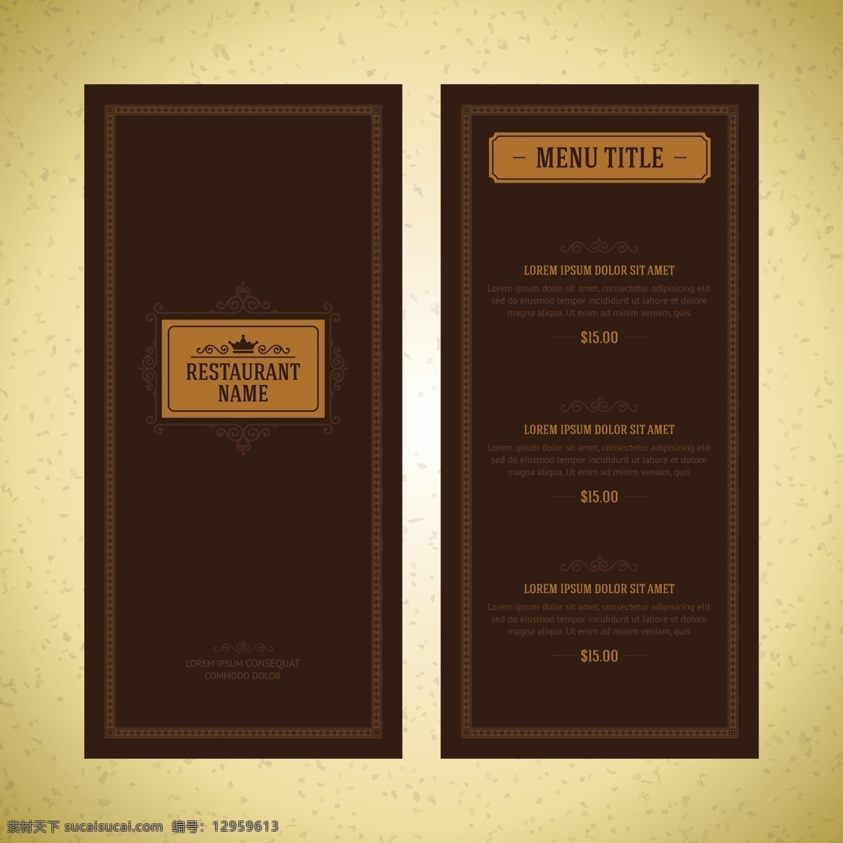 西餐厅菜单 menu 欧式 古典 菜单 封面 西餐 酒吧 怀旧 卡片 时尚 潮流 梦幻 背景 底纹 矢量 菜谱 封面设计 菜单菜谱