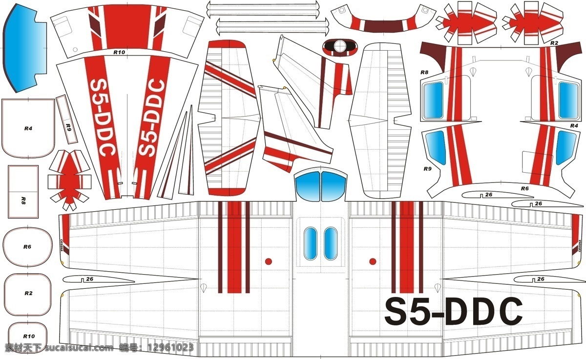 塞斯纳图纸 ext330 飞机 飞机图纸 航模图纸 3d图纸 天行者滑翔机 图纸 塞斯纳 其他设计 矢量