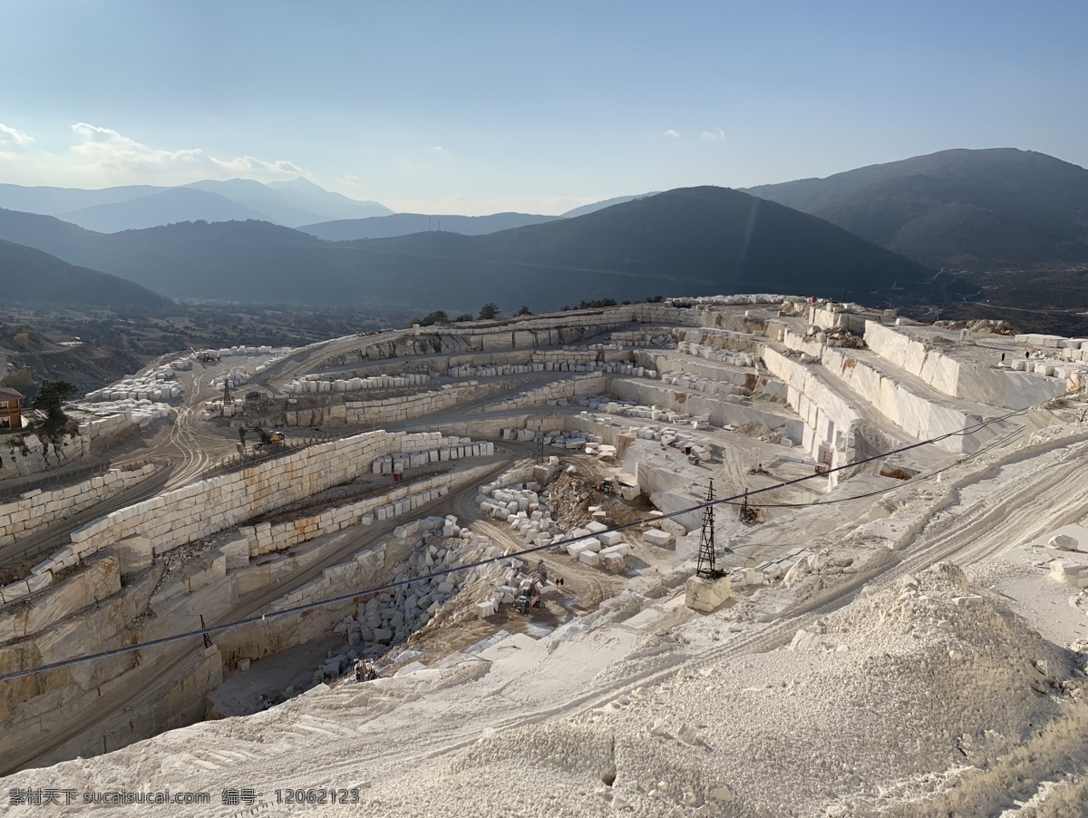 石材矿山开采 采石场 矿山 大理石 石材 意大利矿山 自然景观 自然风景