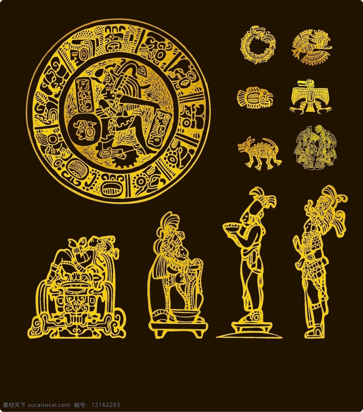 玛雅 古代 图案 矢量 古典 装饰 矢量其他 矢量素材 其他矢量