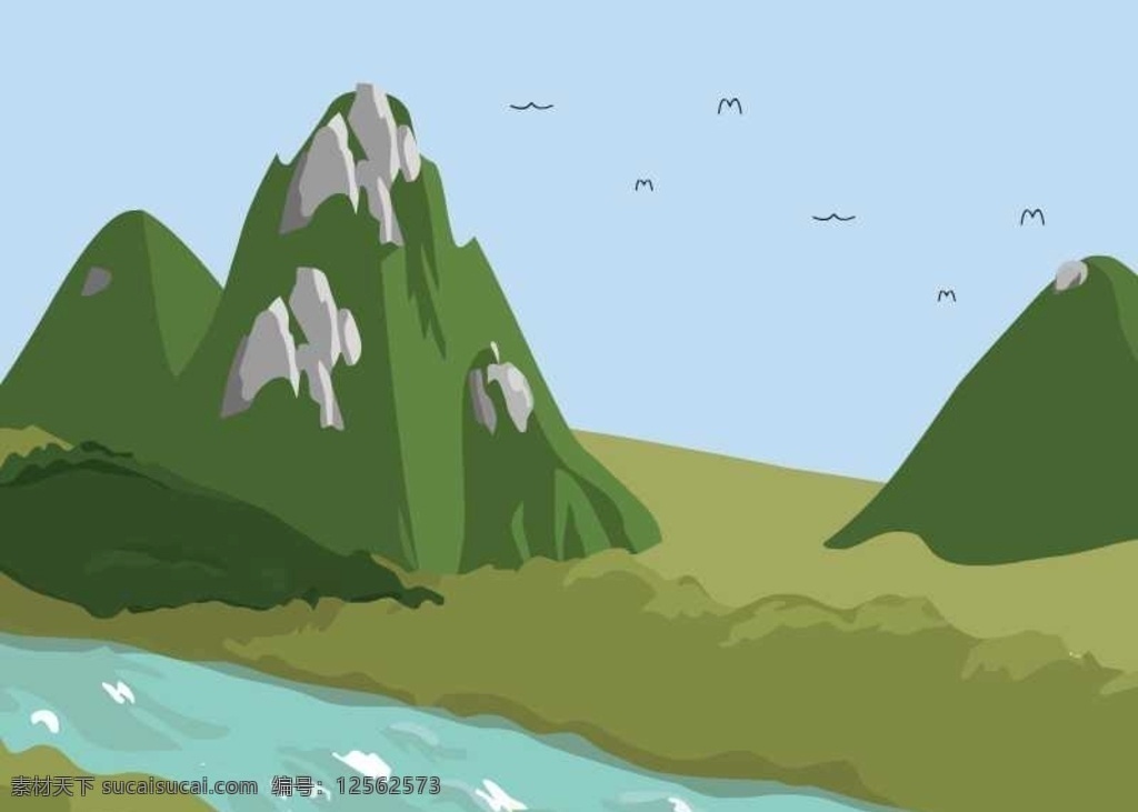 大自然 公园 flash 英语课件 英语歌曲 燕子 大山 视频 共享素材 多媒体 动画 动画素材 fla