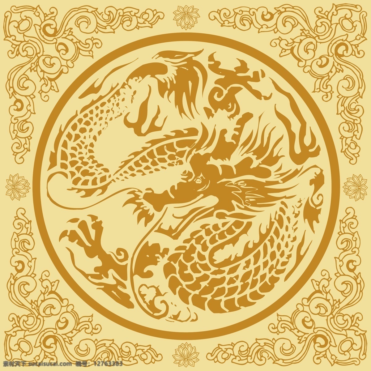 古典 中国 龙 底纹 龙纹 矢量素材 中国龙 矢量图 花纹花边