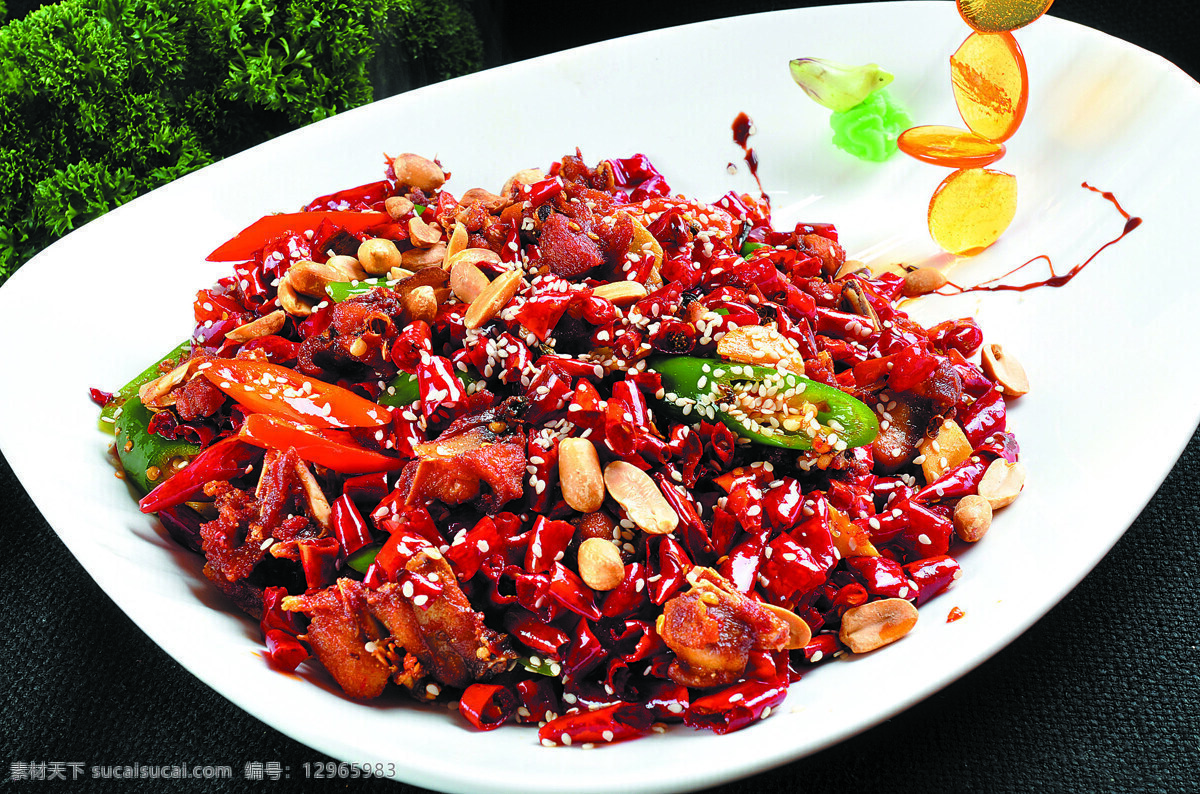 香炒野鸡 辣子鸡 辣子鸡丁 歌乐山辣子鸡 中餐美食 传统美食 餐饮美食 热菜 菜肴 川菜 高清菜谱用图