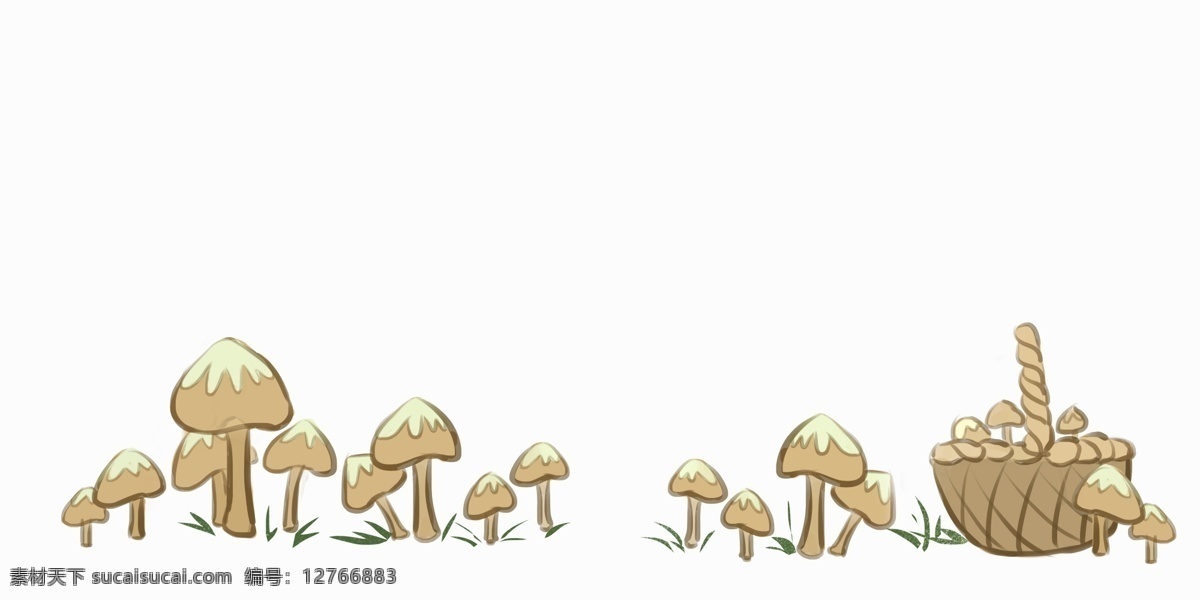卡通 蘑菇 分割线 装饰 卡通分割线 蘑菇分割线 菌类 野蘑菇 采蘑菇分割线 分割线装饰 食物分割线