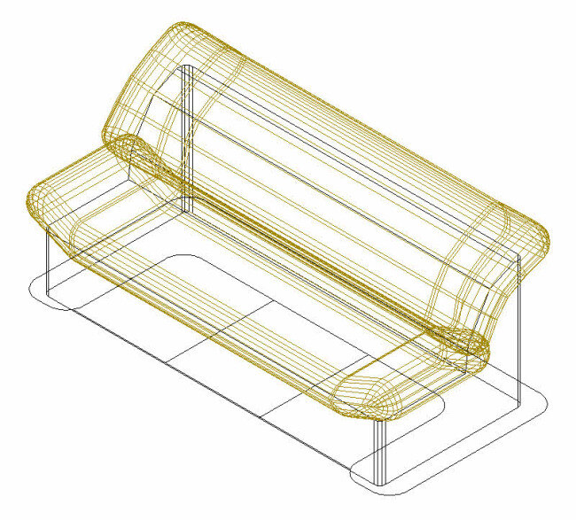 三 人 宽 背 沙发 3d cad 办公 办公室 模型 座椅 三人 cad素材