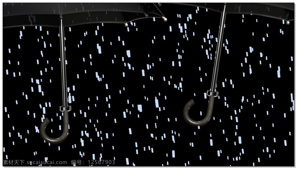 雨天 黑色 雨伞 上升 转场 带 通道 视频素材 视频特效 高清视频素材 合成视频素材