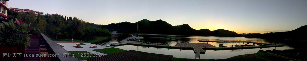 日落西山 草坪 湖光山色 日落 山川 山水风景 游艇 自然景观 风景 生活 旅游餐饮