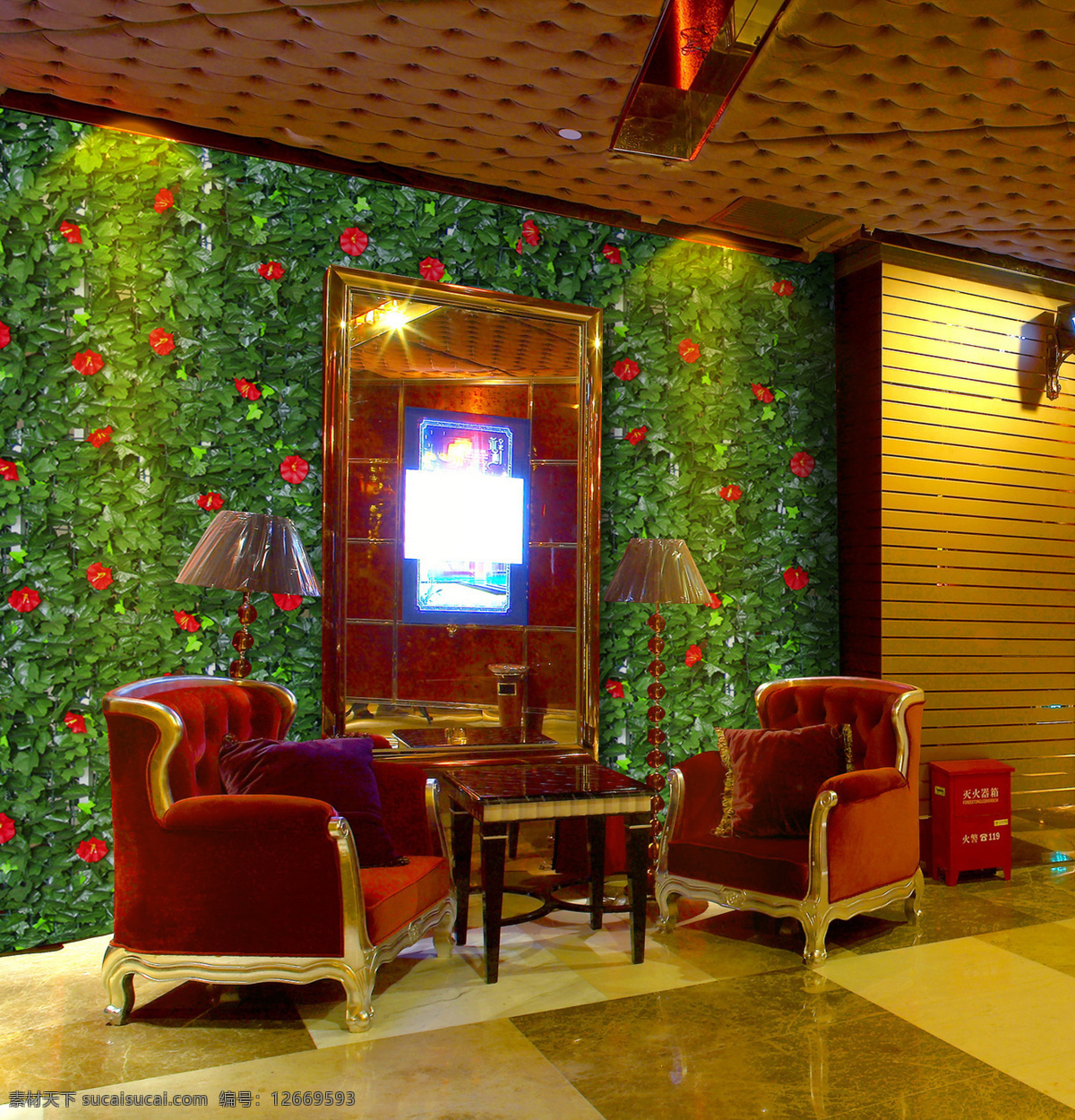 背景墙 餐馆 环境设计 酒店 绿化 绿色 墙面 植物 室内背景墙 绿色屏风 仿真植物叶 仿真植物 装饰 室内设计 装饰素材