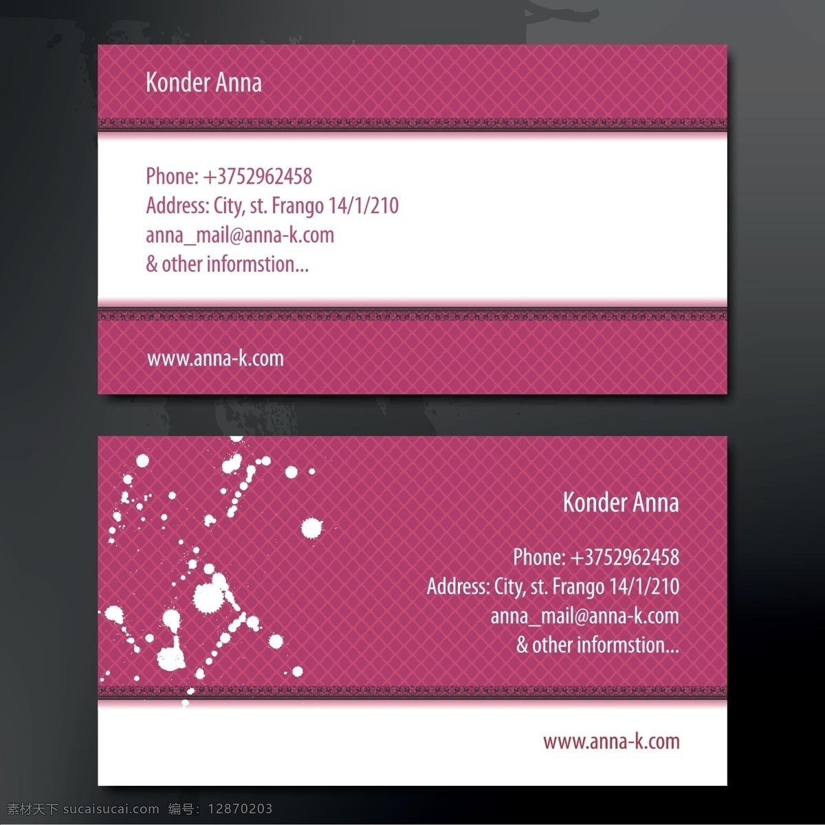 紫色 高贵 冷艳 商务 名片设计 矢量 名片 卡片 矢量素材 设计素材