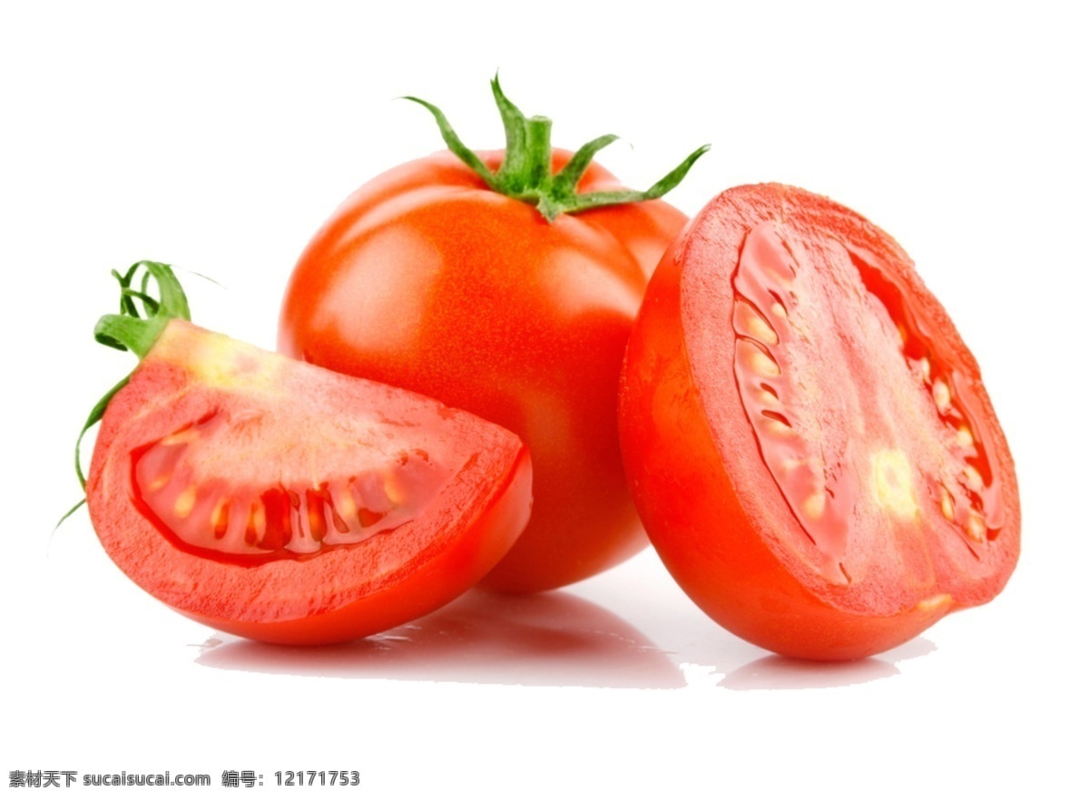 切开的番茄 免抠 番茄素材 白色