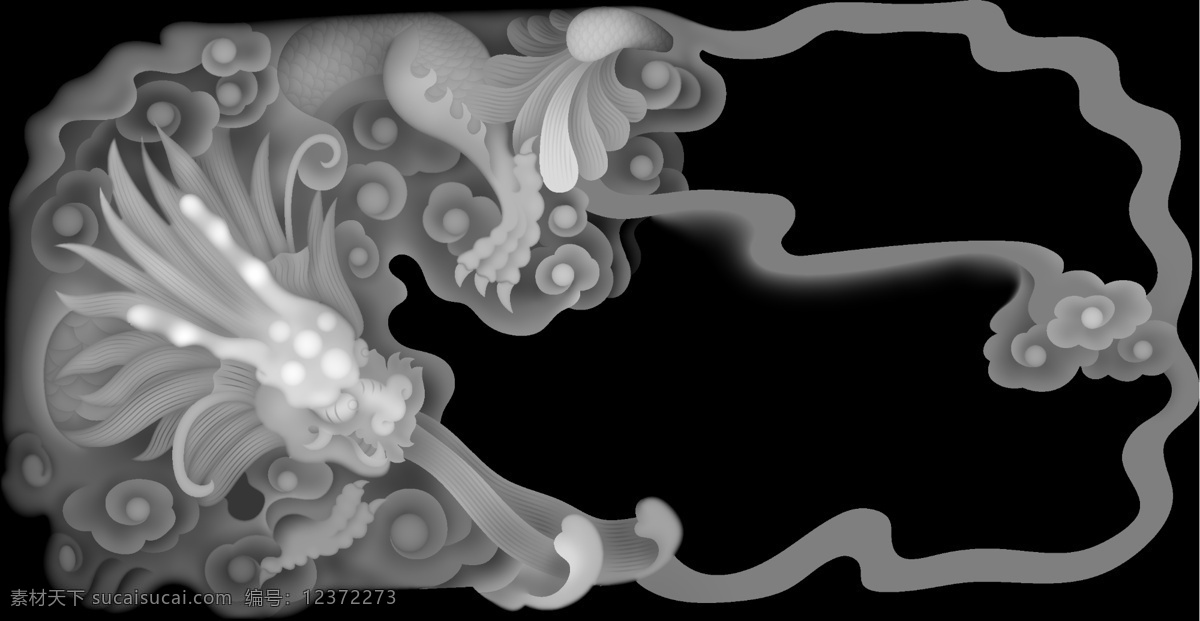 龙 茶盘 浮雕 图 灰度图 龙茶盘 浮雕图 cnc加工 石雕图 木雕图 装饰素材 印章 雕刻 图案