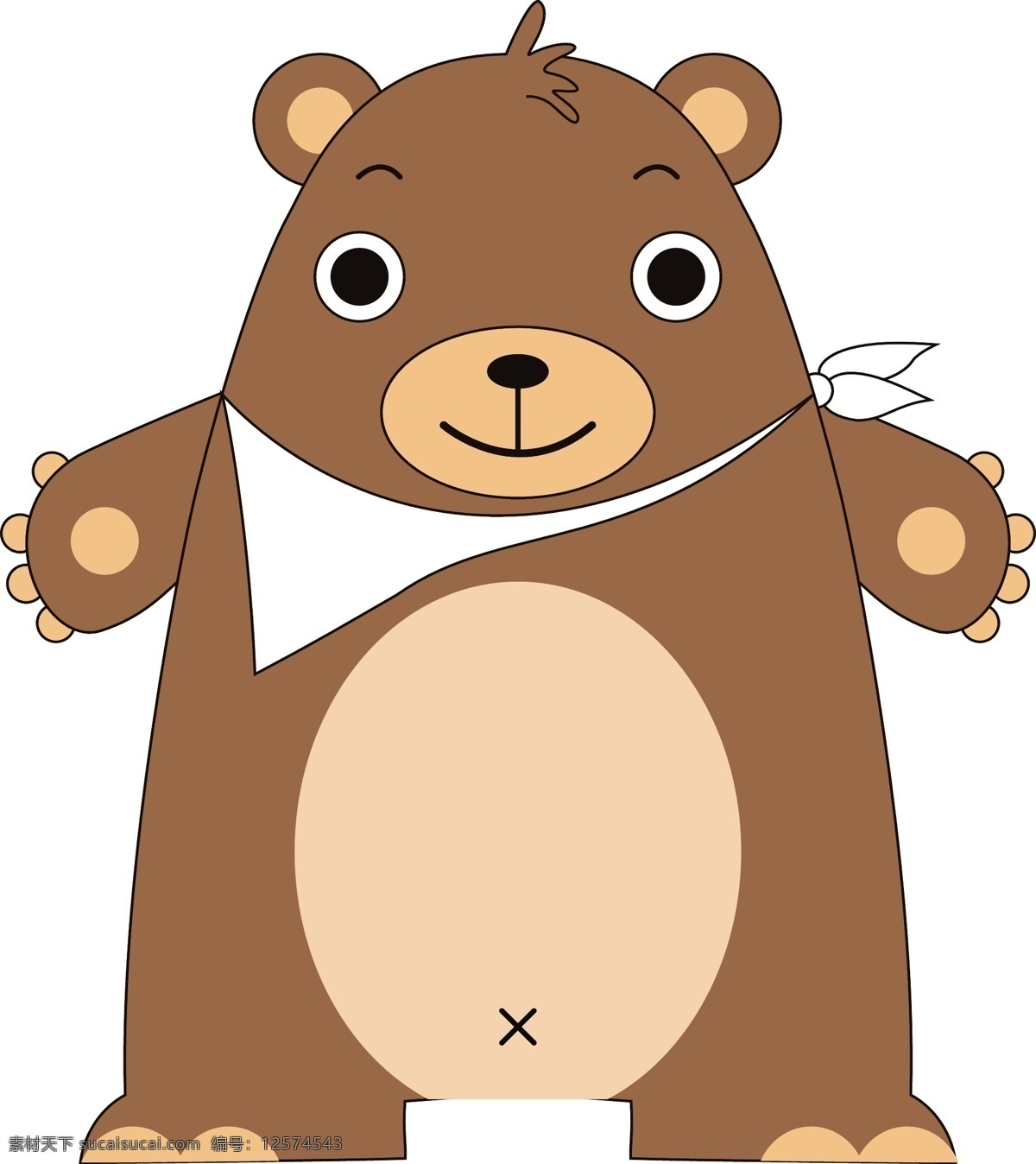 小 熊 卡通 形象设计 棕熊 可爱 吃 表情包 情感表达 装饰图案