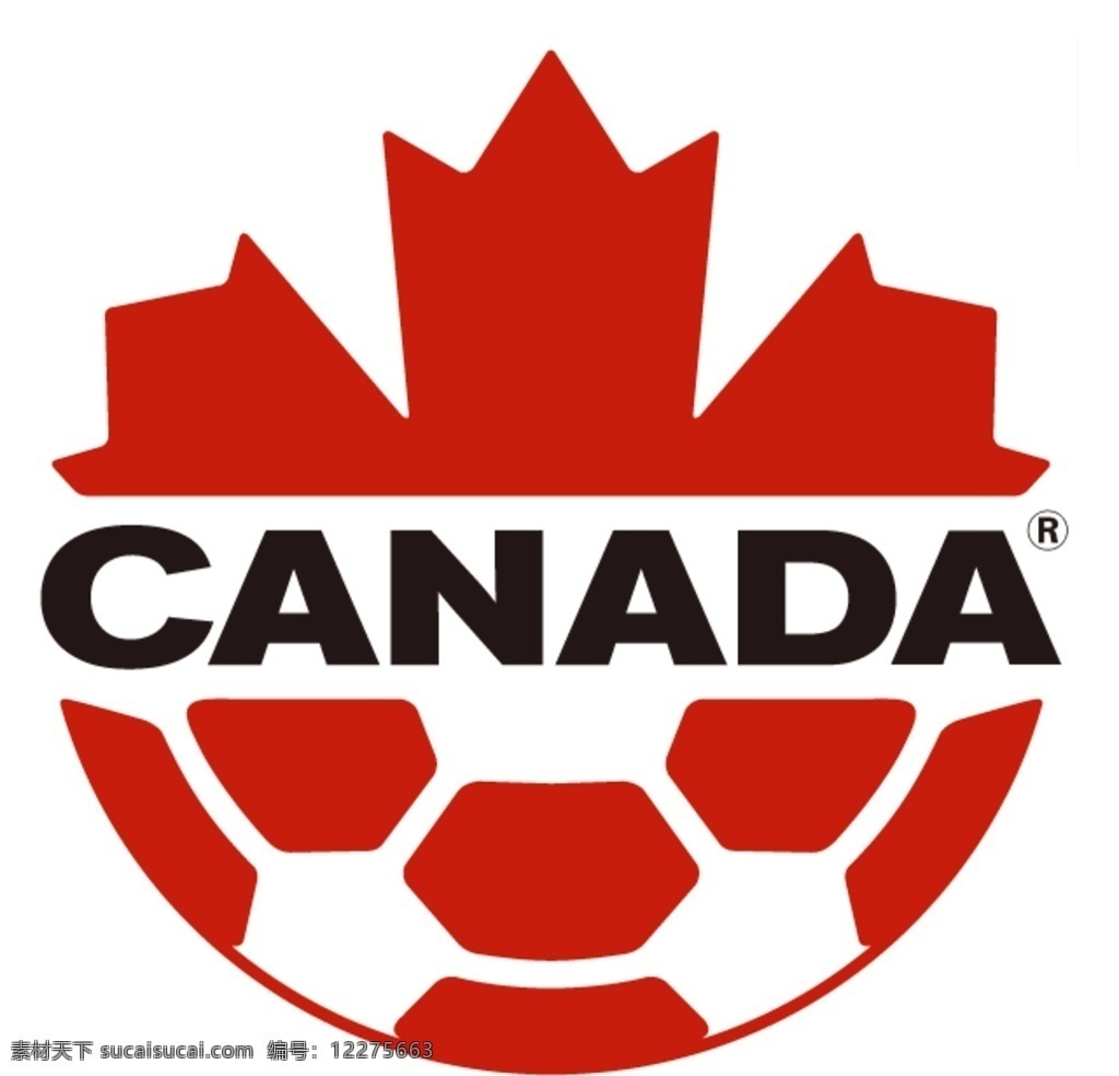 加拿大国家队 队徽 logo 加拿大 国家队 足球 足球队 国家 canada football soccer 枫叶 标志 标识 运动会徽 标志图标 公共标识标志