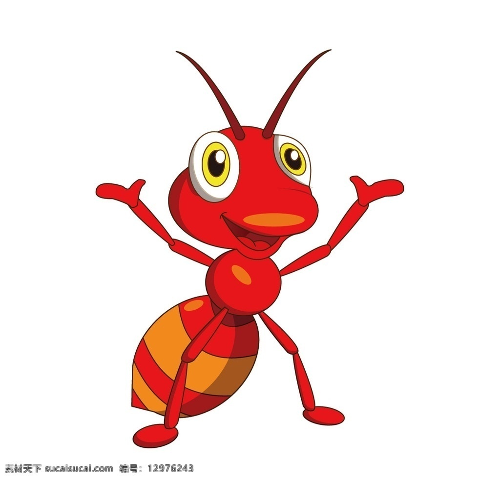 卡通 蚂蚁 卡通蚂蚁 红蚂蚁 红色卡通蚂蚁 欢迎 源文件 卡通设计