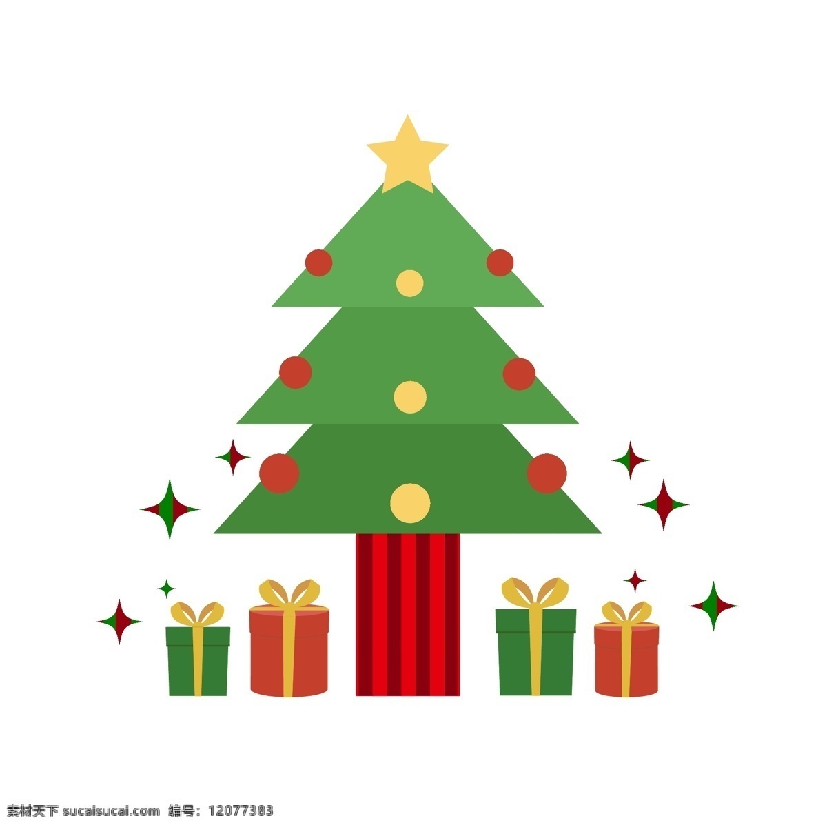 圣诞节 卡通 扁平 圣诞树 礼物 元素 可爱 彩色 海报 手绘 卡通手绘 圣诞 贺卡 装饰 图案 卡通装饰 边框 星星
