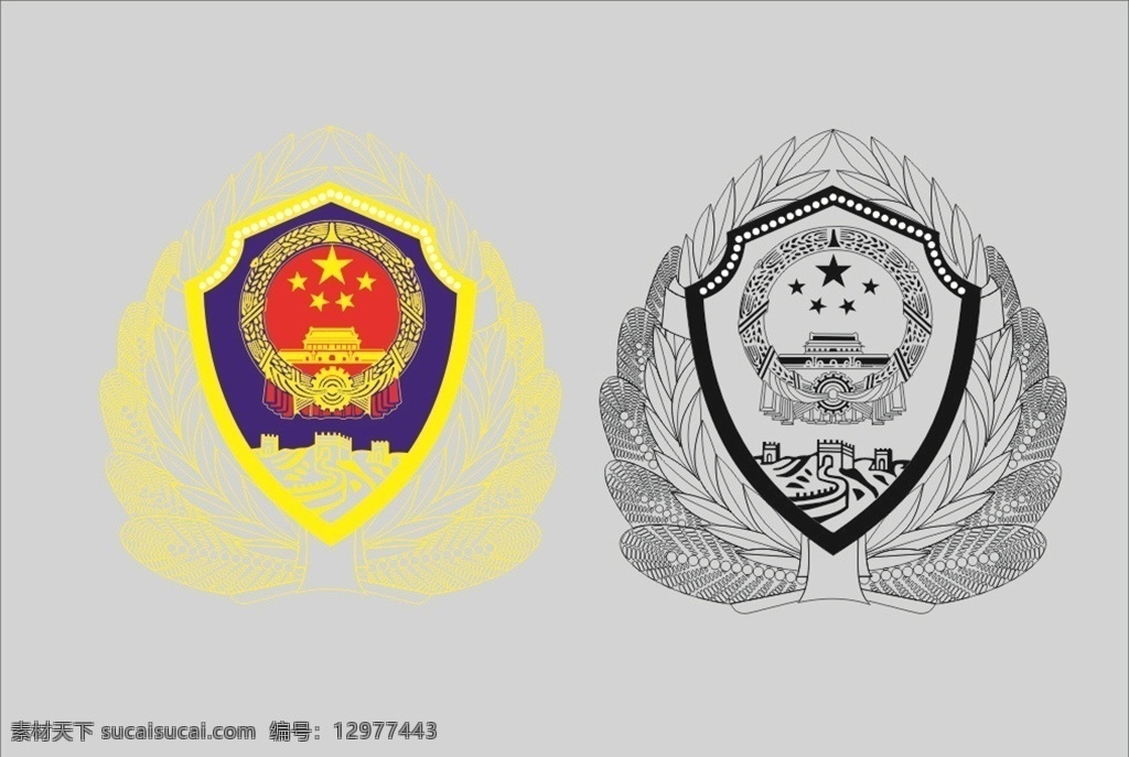 新式警徽矢量 新式 矢量图 logo 警徽 新式警徽 logo设计