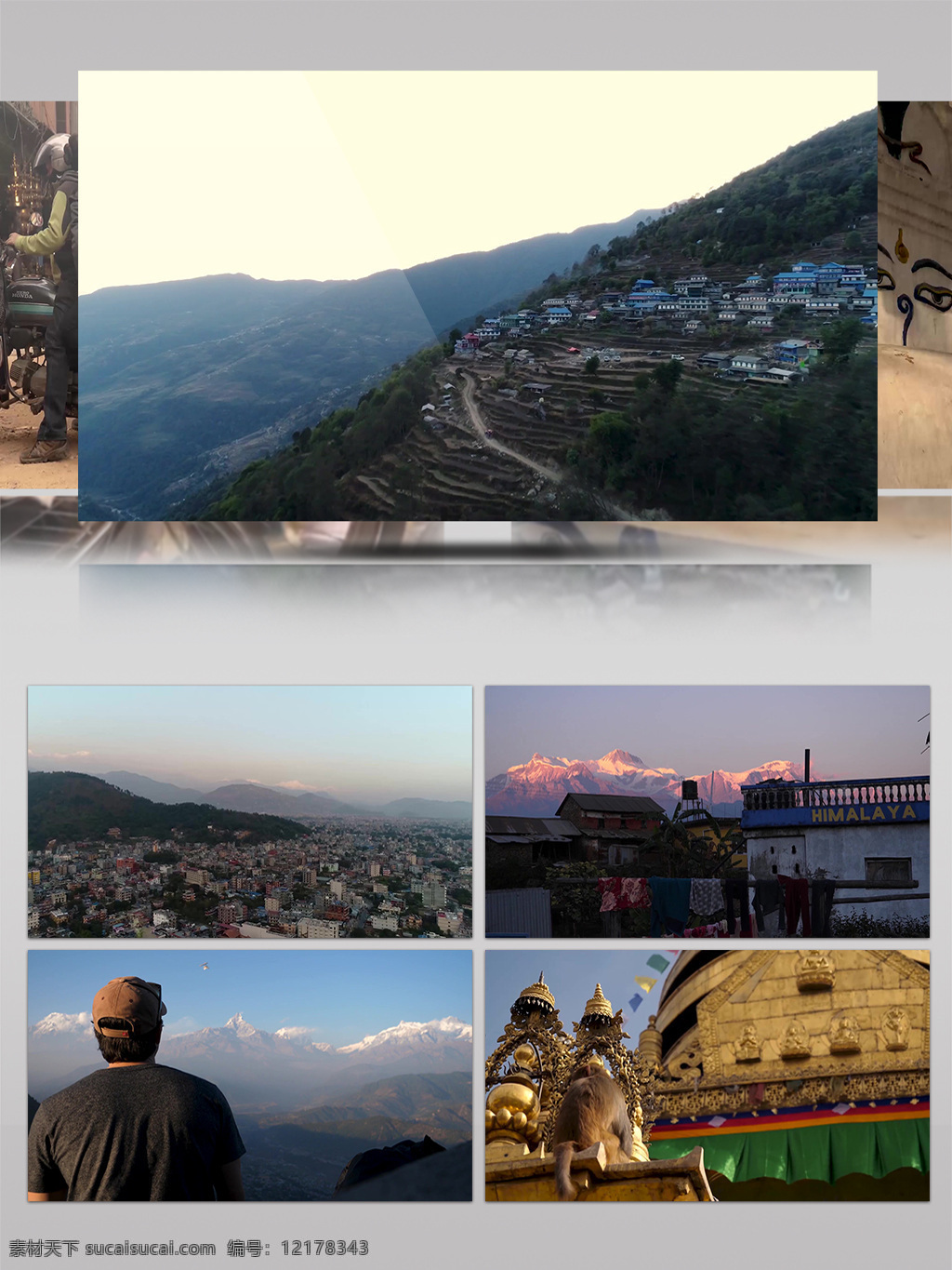 4k 喜马拉雅山 城市 景观 鸟瞰 旅游观光 航拍 旅游 建筑 地标 观光 人文 风情