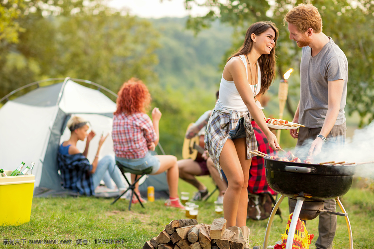 烧烤 户外 bbq 美食 背景 人物图库 日常生活