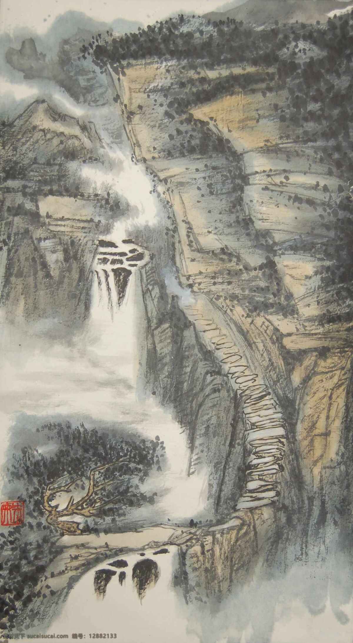 彩墨山水画 风景画 国画 国画山水 河流 绘画 绘画书法 墨迹 山水画 设计素材 模板下载 中国画 山水国画 写意画 书法 大师作品 写意 写意国画 国画写意 水墨画 树木 植物 山峰 山 云雾 奇峰 溪水 瀑布 小河 文化艺术 装饰素材 山水风景画