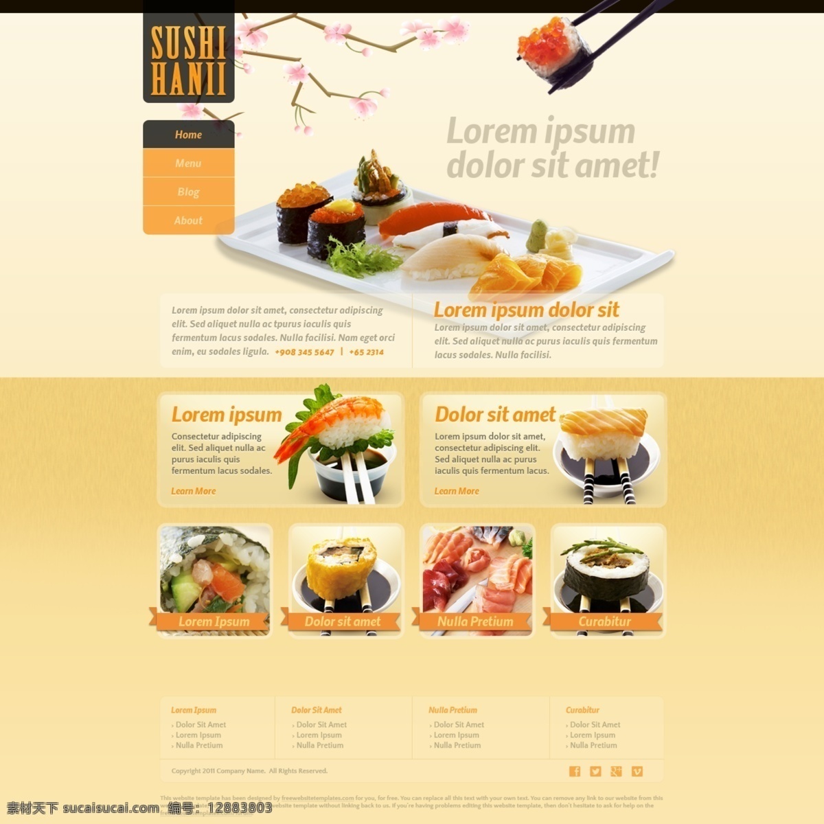 国外 料理 梅花 美食 模版 日本 食品 食品网站 网站 模板下载 英文模板 网页模板 源文件 网页素材