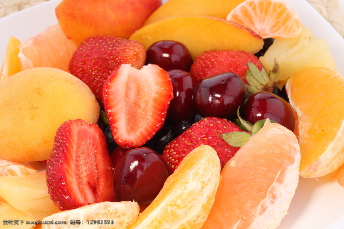 食物 水果 新鲜的水果 新鲜 可口 橘子 草莓 樱桃 水果蔬菜 餐饮美食 橙色