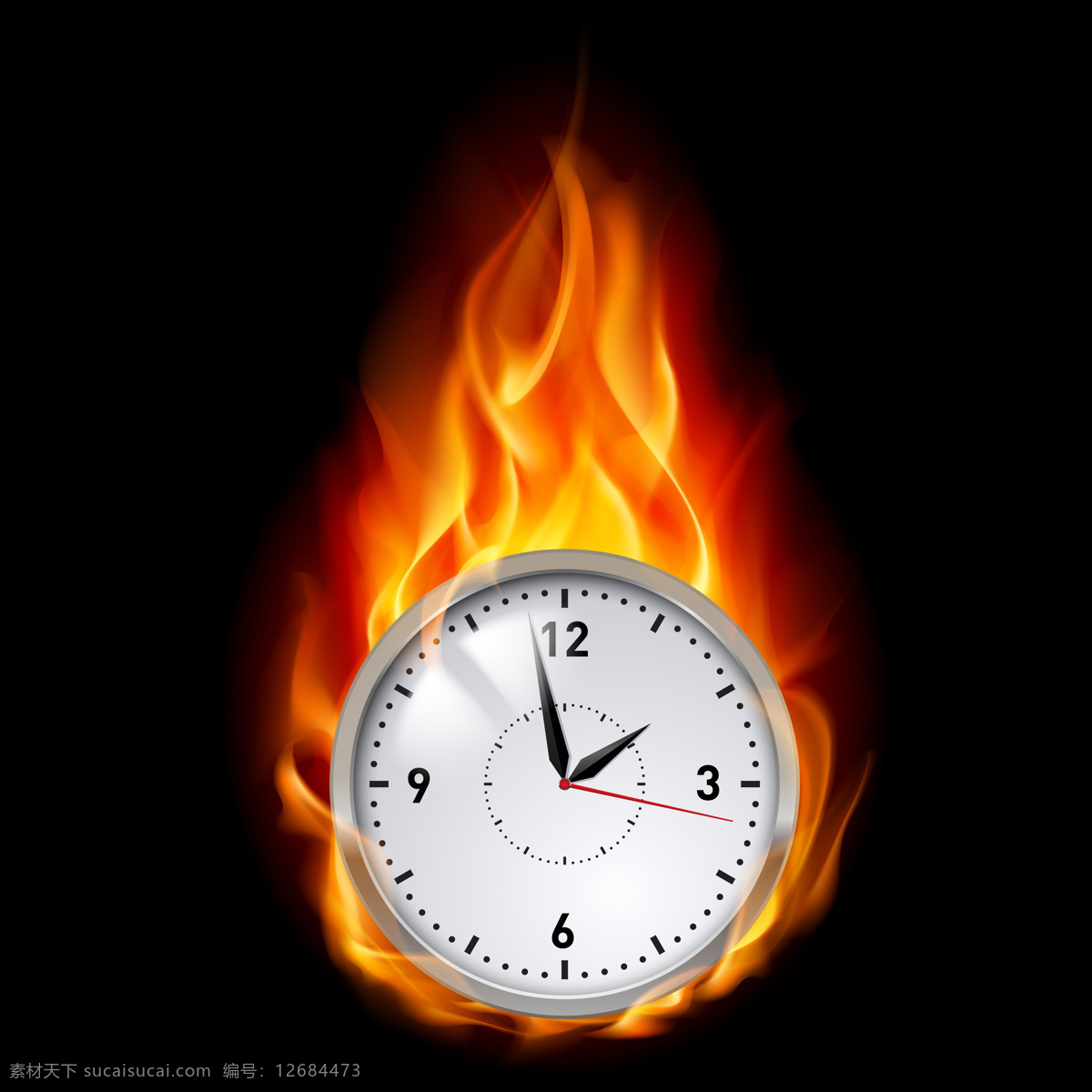 燃烧 时间 钟表 燃烧的钟表 火苗 火焰 信息图表 珍惜时间 惜时 工业生产 现代科技