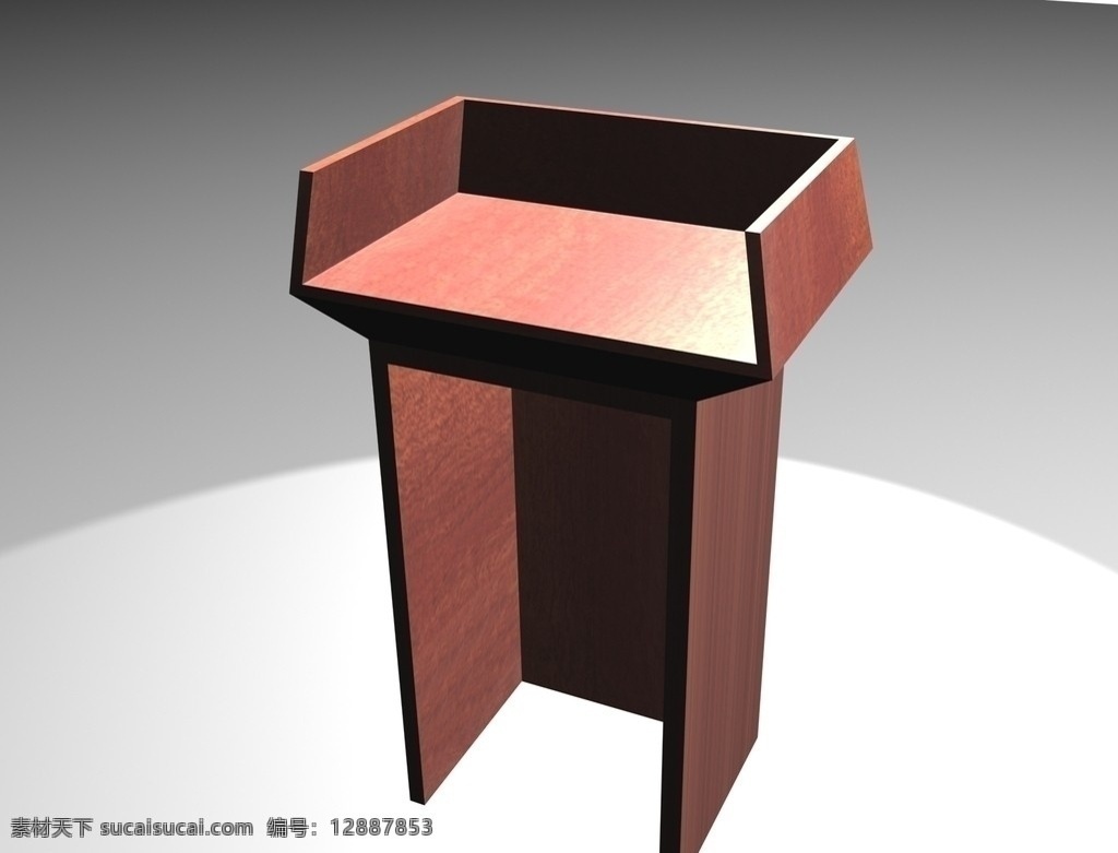 演讲台 讲台 室内模型 3d设计模型 源文件 max