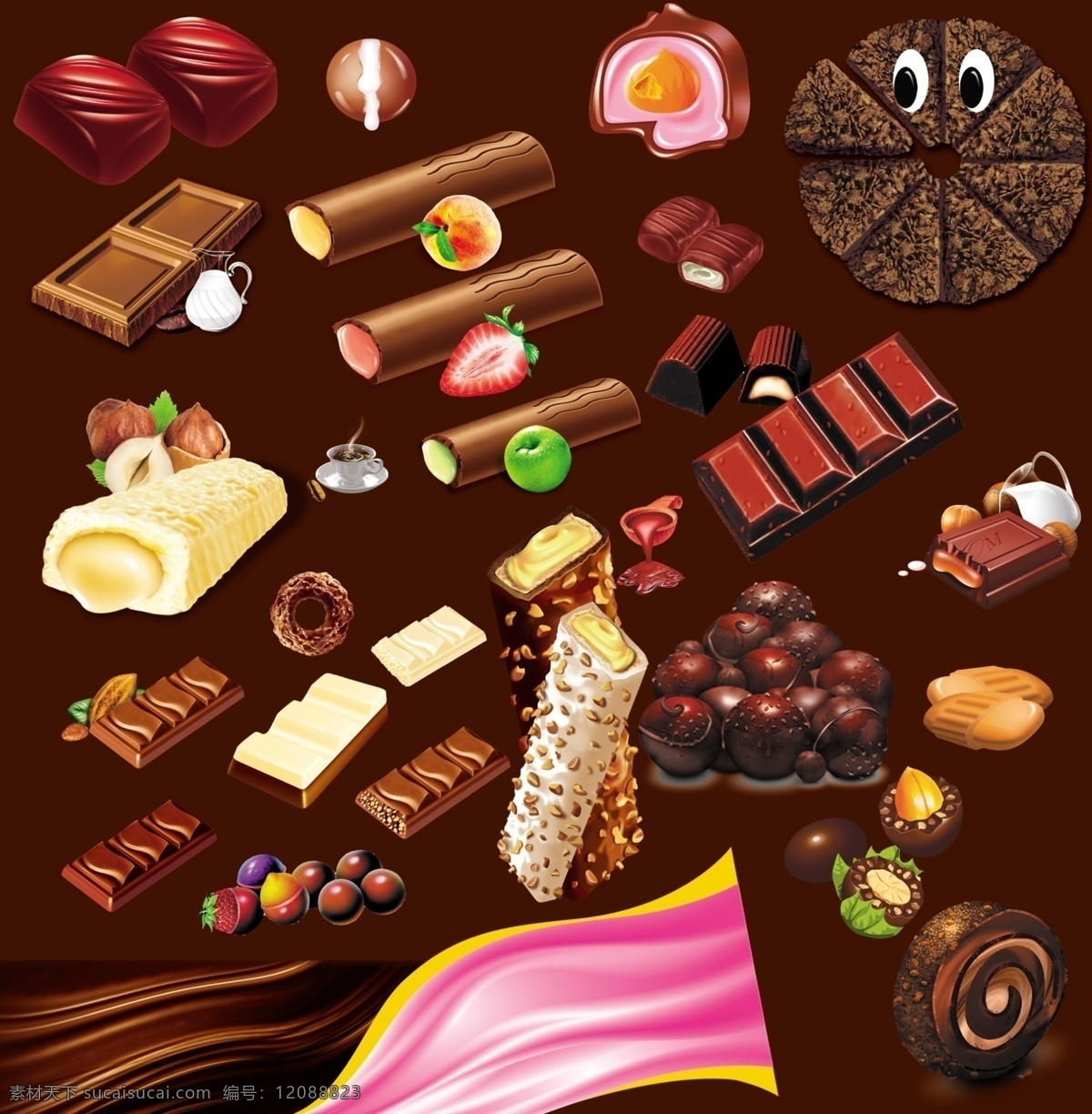 分层 源文件 巧克力 样子 模板下载 巧克力样子 夹心巧克力 牛奶巧克力 脆皮巧克力 巧克力纹 巧克力棒 巧克力圈 tiff psd源文件 餐饮素材