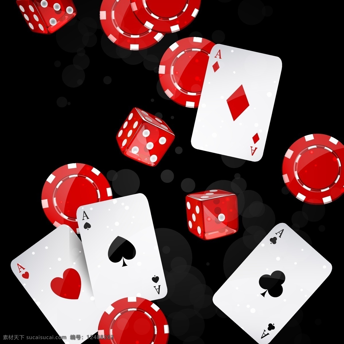 扑克和筛子 扑克 筛子 赌博