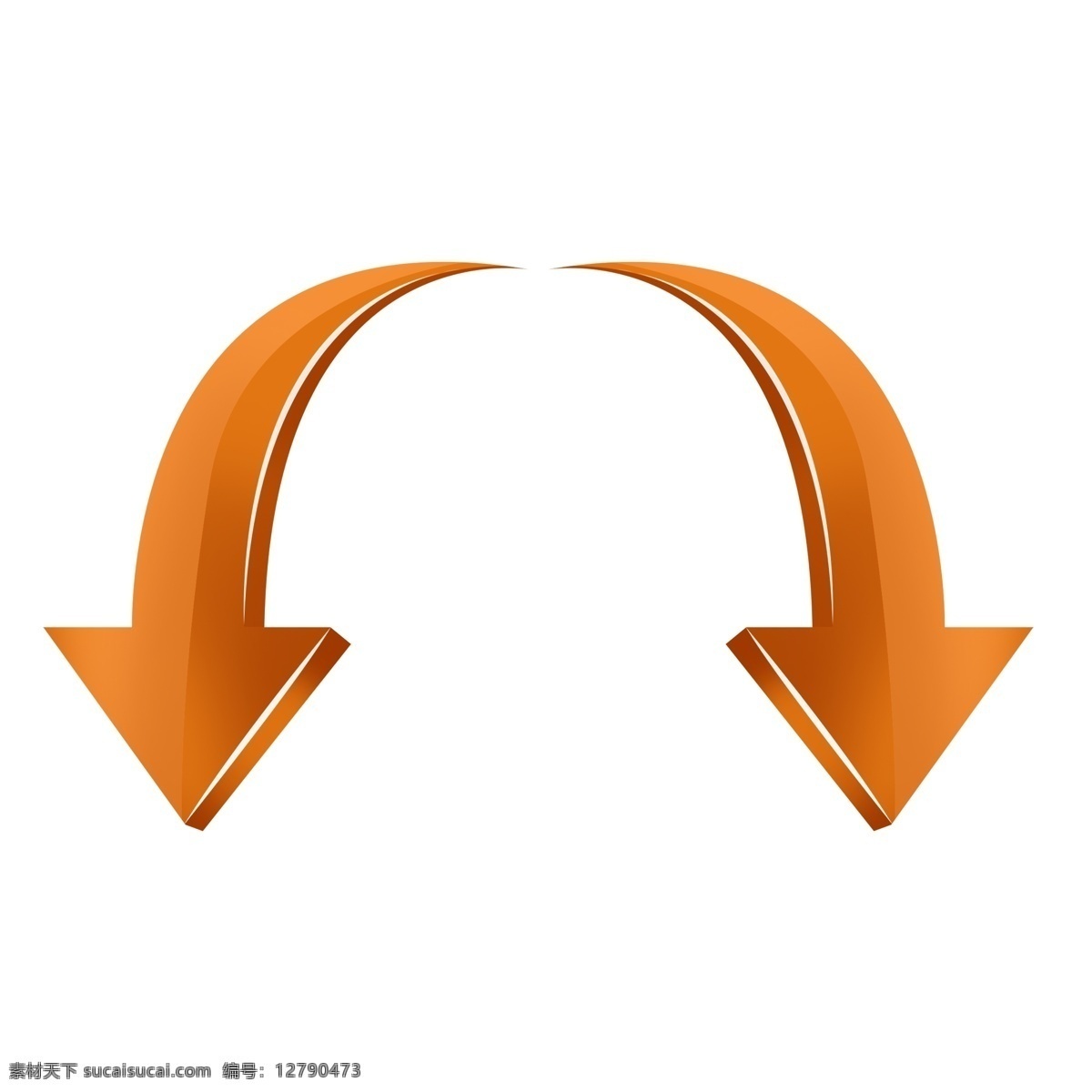 橙色 渐变 箭头 转换 图标 方向 扁平化 矢量 转换箭头