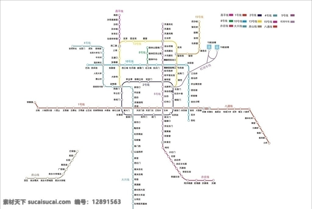 北京 地铁 路线图 地铁图 北京地铁图 北京新地铁图 矢量素材 其他矢量 矢量