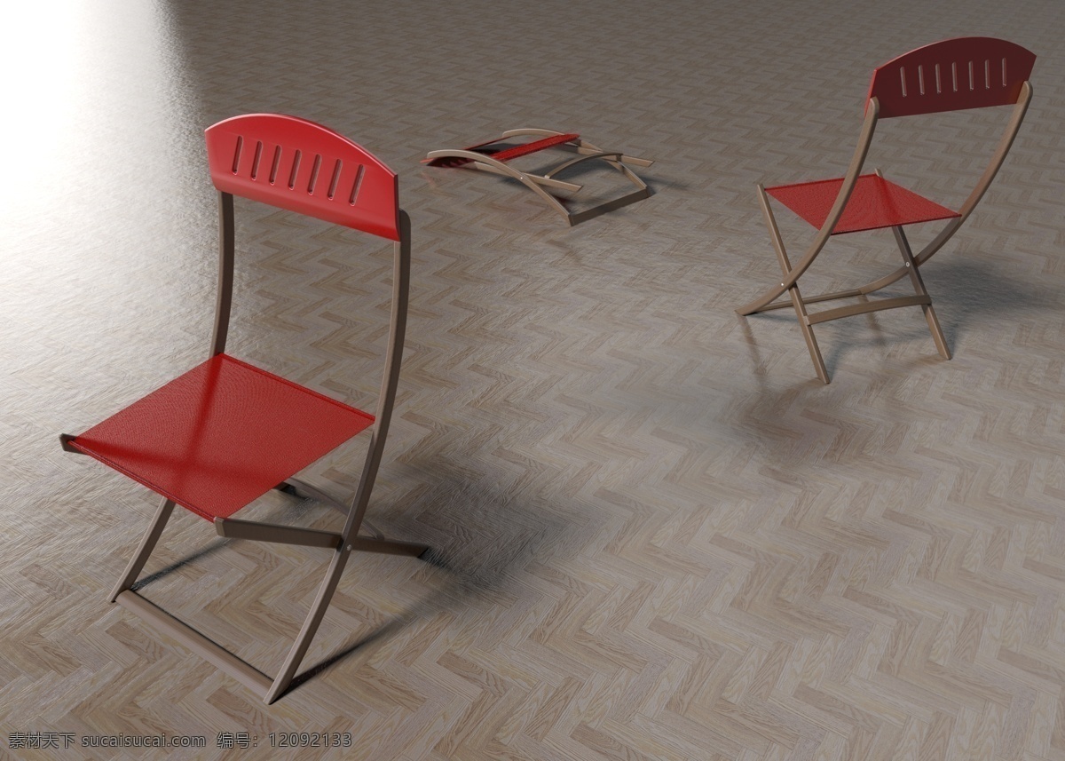 折叠椅 家居 家具 室内设计 3d模型素材 家具模型