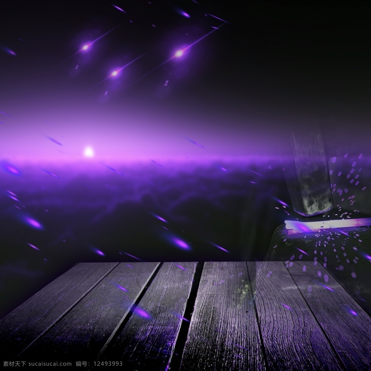 紫色梦幻模板 紫色 科技 商务 梦幻 简约 黑色
