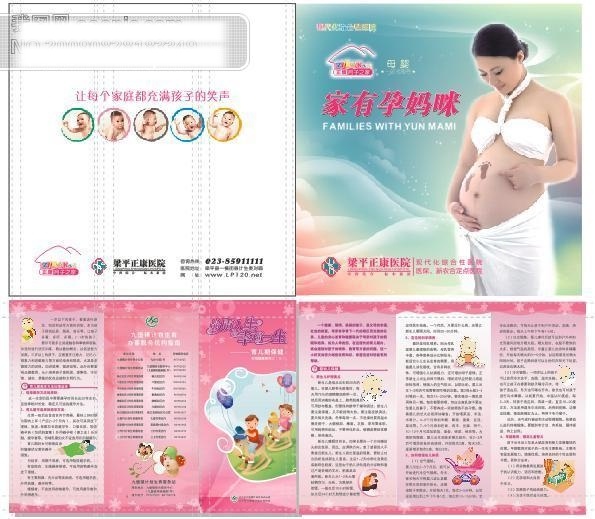 育儿保健 宣传画册 2p 医疗 孕妇 小 杂志