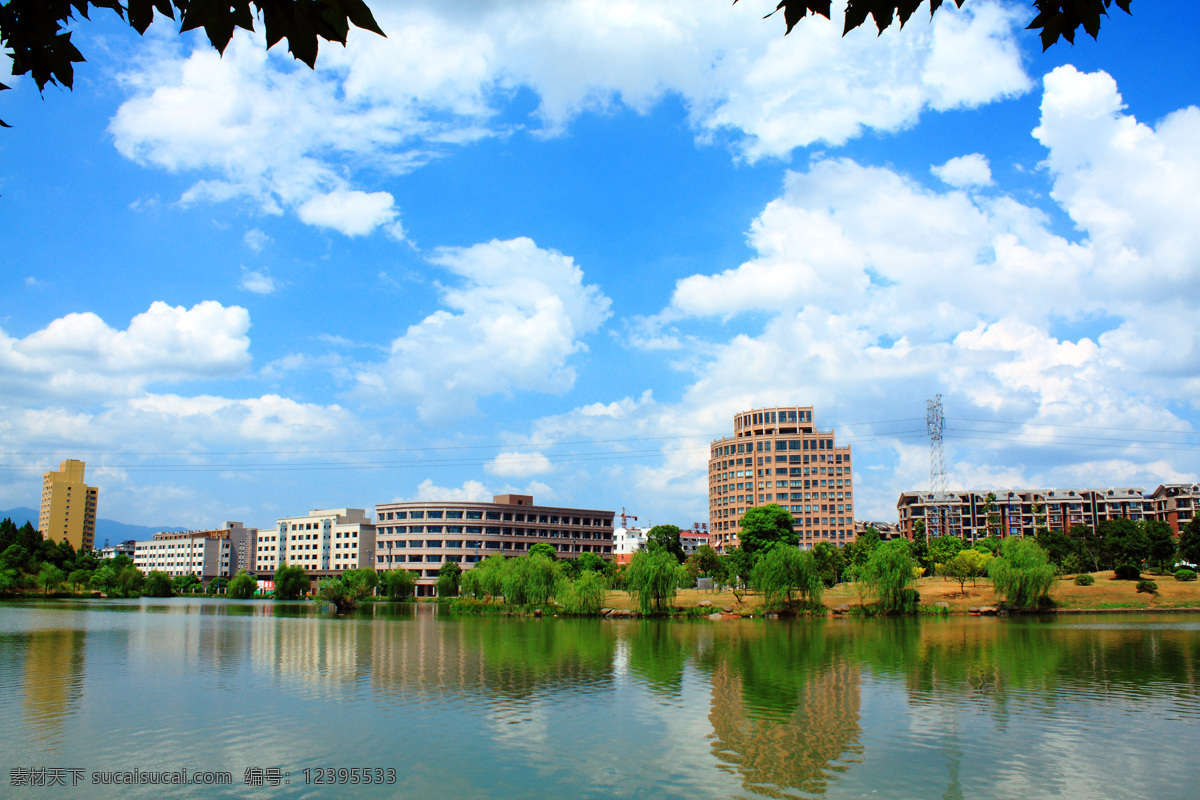 金华 职业 技术 学院 蓝天 湖畔 校园 建筑摄影 建筑园林