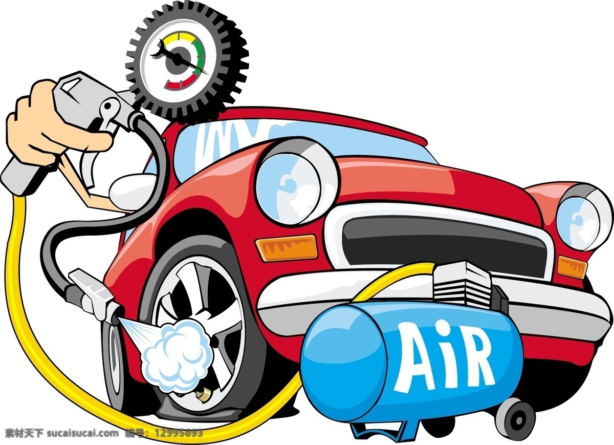 卡通 汽车 矢量 加油 加气 矢量图 其他矢量图
