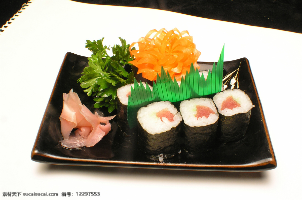 金枪鱼寿司卷 美食 传统美食 餐饮美食 高清菜谱用图