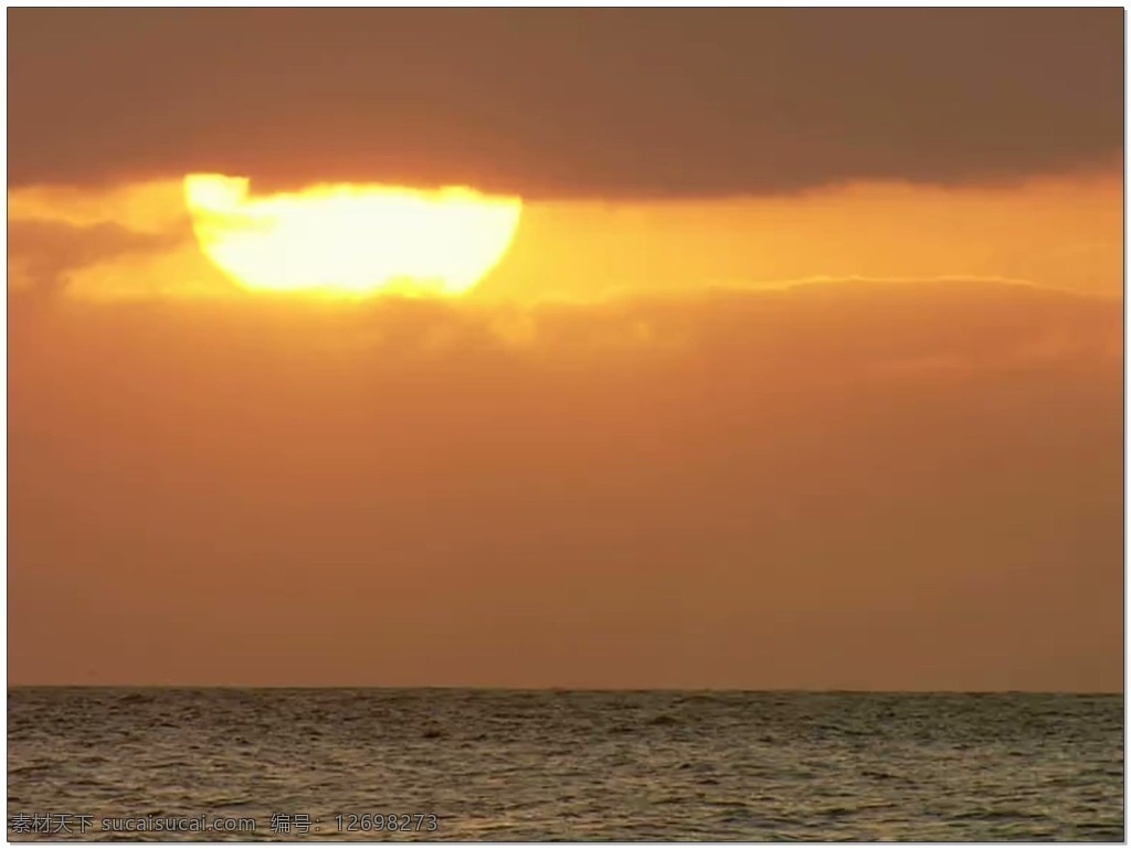 黄昏 动态 视频 落日 橙色 海边 视频素材 动态视频素材