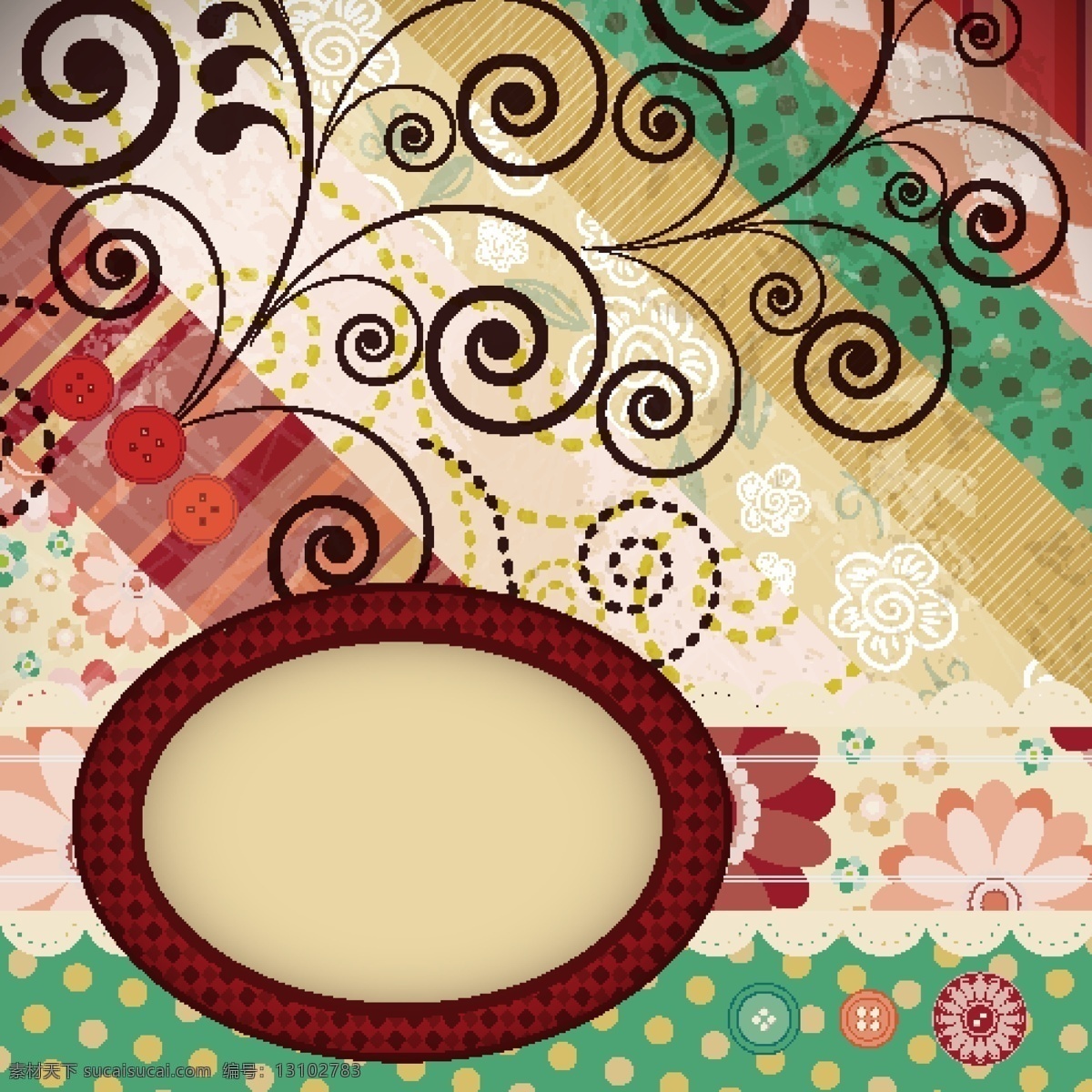 拼 布 背景 底纹 花纹 矢量素材 拼布 矢量图 花纹花边
