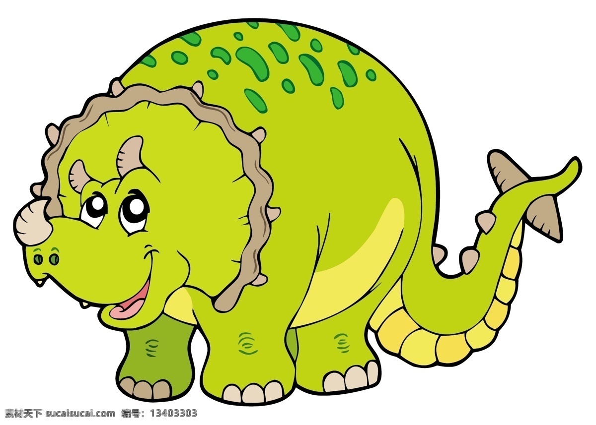 绿色 卡通 恐龙 形象 卡通恐龙 卡通动物 卡通形象 陆地动物 生物世界 矢量素材 白色