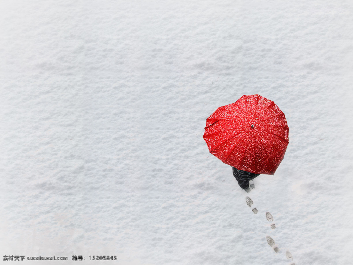 心雪 心形 雨伞 脚印 雪地 雪景 浪漫 唯美 红色 爱心 背景底纹 底纹边框