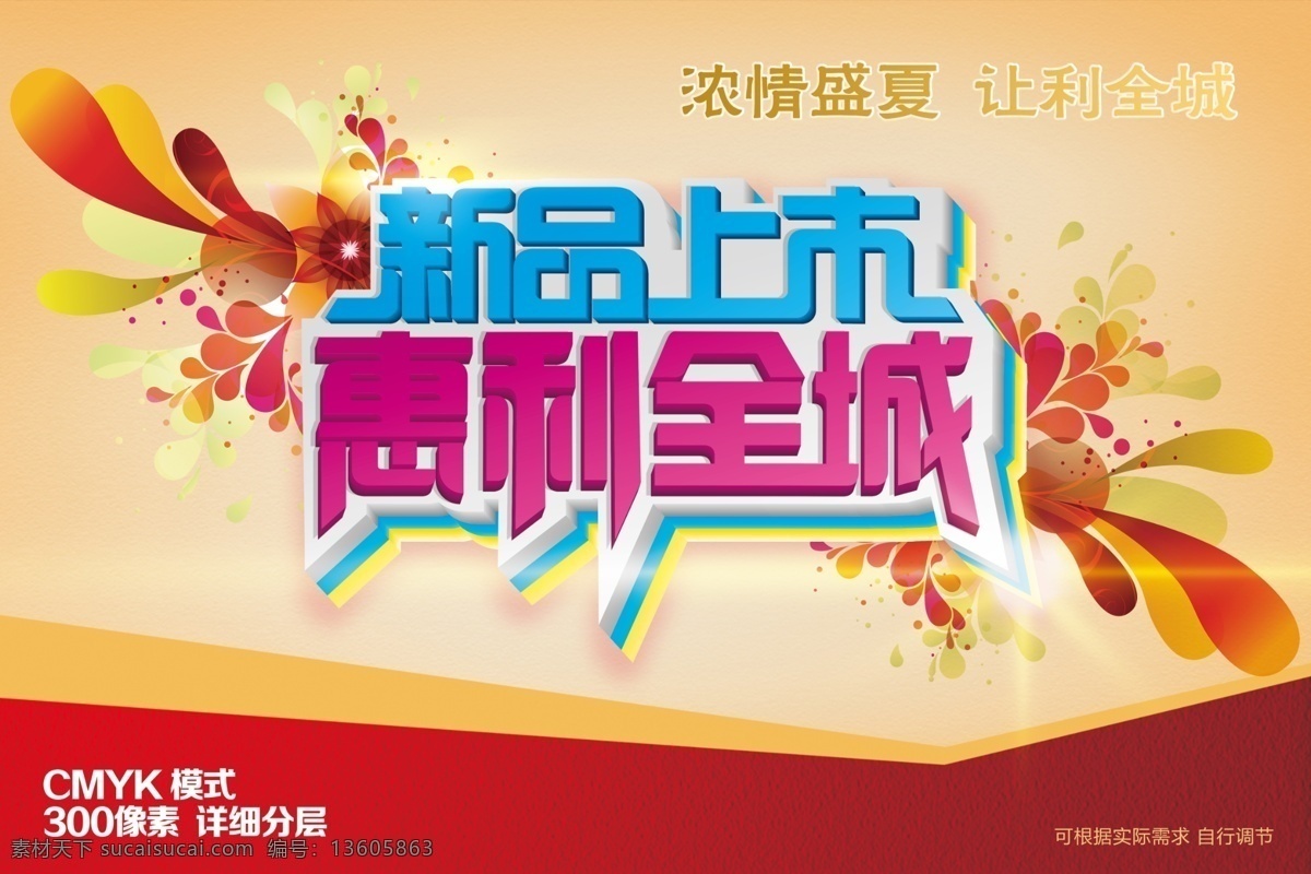 新品上市 惠利 全城 海报