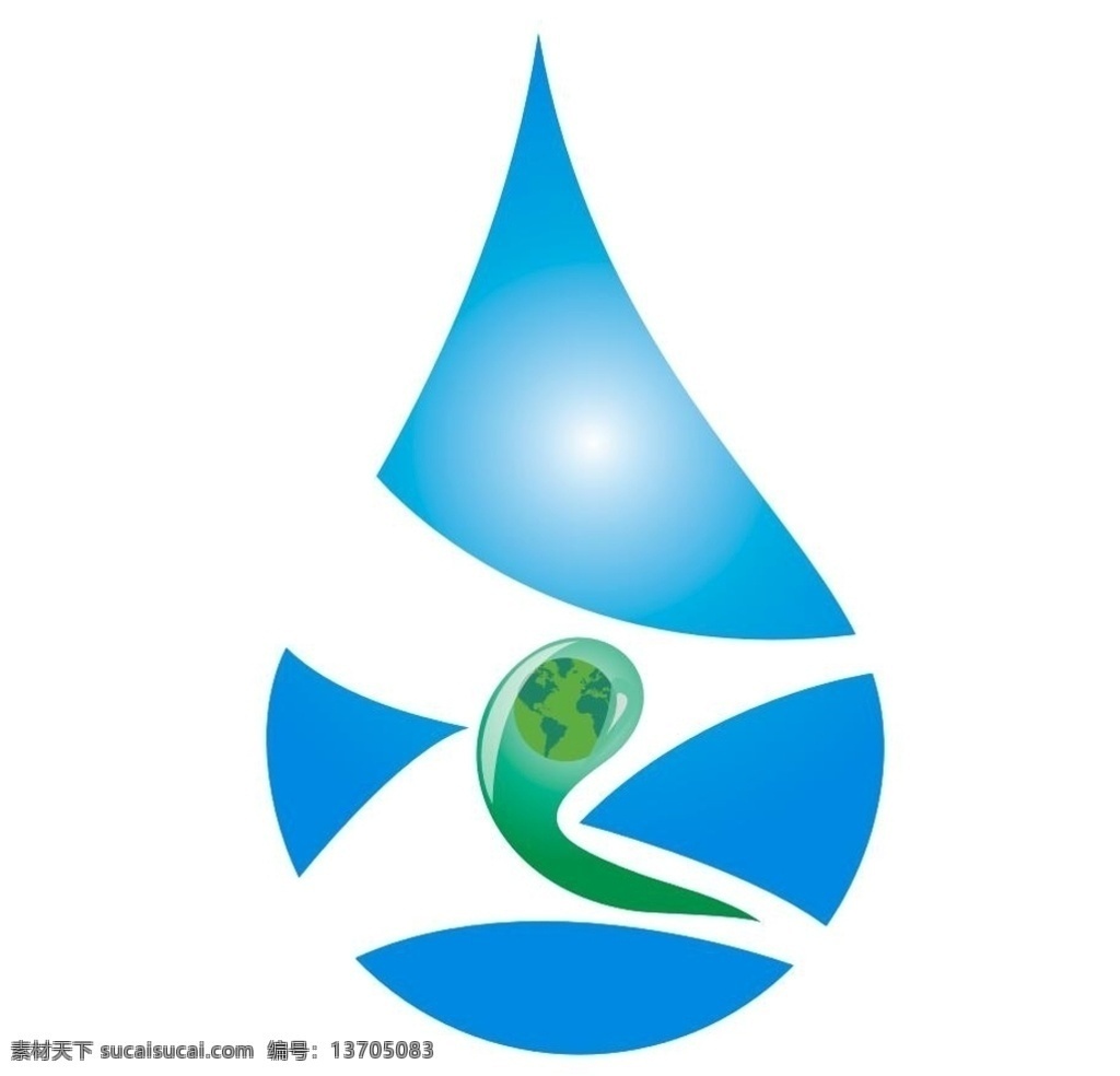 水logo 水滴 水 净水 logo 净水器 原创 其他广告 蓝色 logo设计