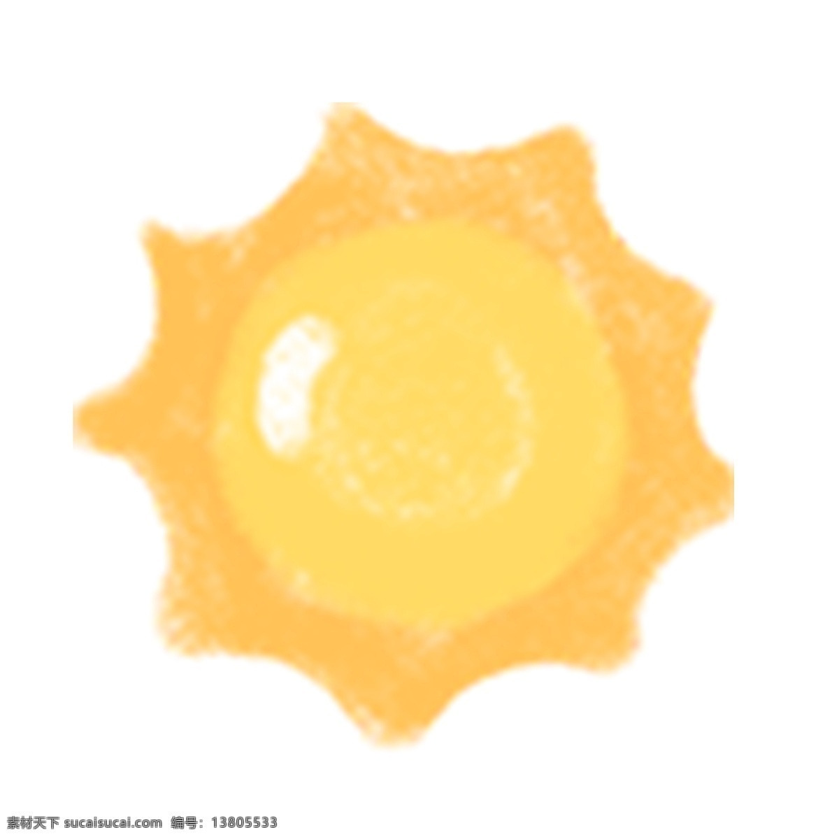 黄色 太阳 ui 图标 亮黄色 阳光 日 太阳图标 手绘插画 插画风图标 插画太阳